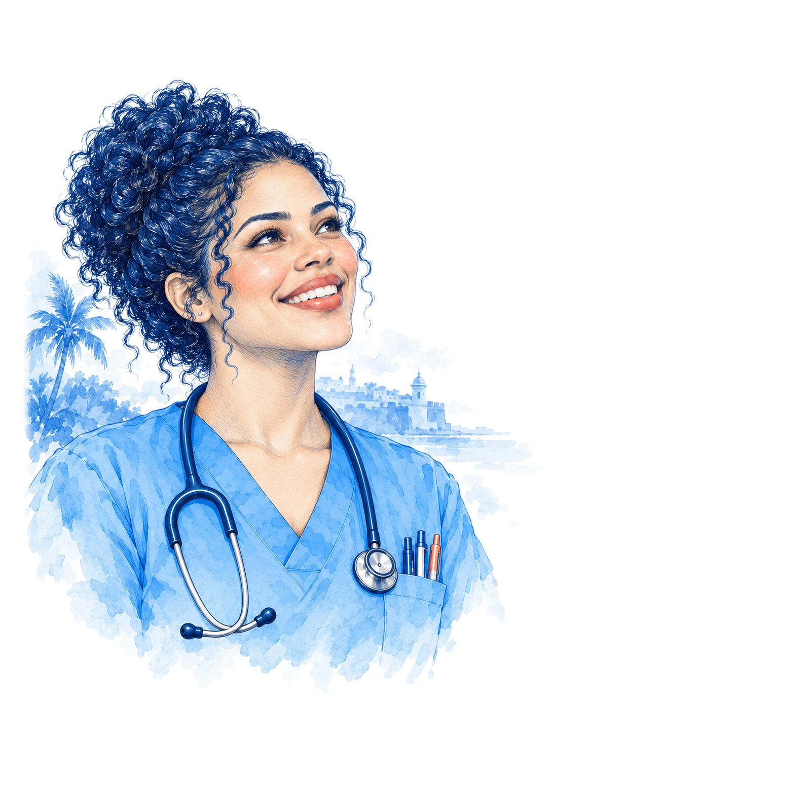 Profesional de la salud sonriendo